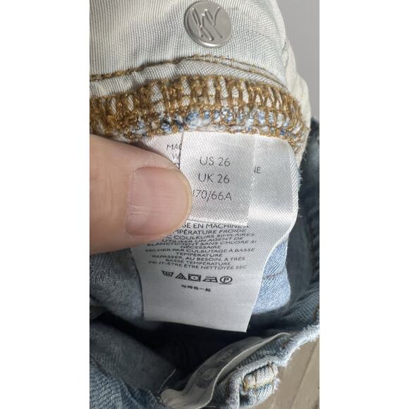 Free People Womens Size 26 Astoria Wide Leg High Rise Cuffed Jean In Sea Foam - Picture 10 of 13